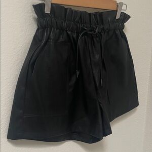 Elegant High Waist Black Women's Shorts